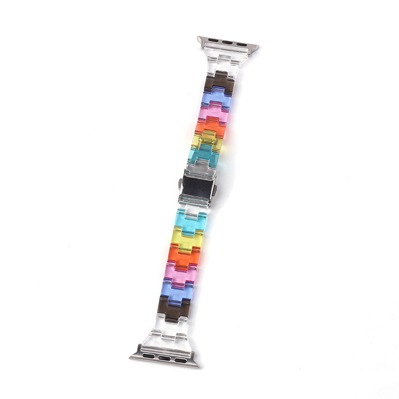 New Model Candy Rainbow Apple iWatch Resin Band for All Series