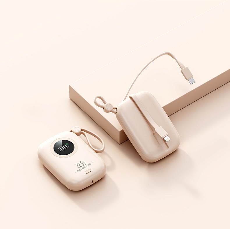 22.5W Power Bank 20000mAh - Built-in Cable for Outdoor Use