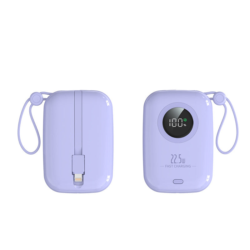 22.5W Power Bank 20000mAh - Built-in Cable for Outdoor Use