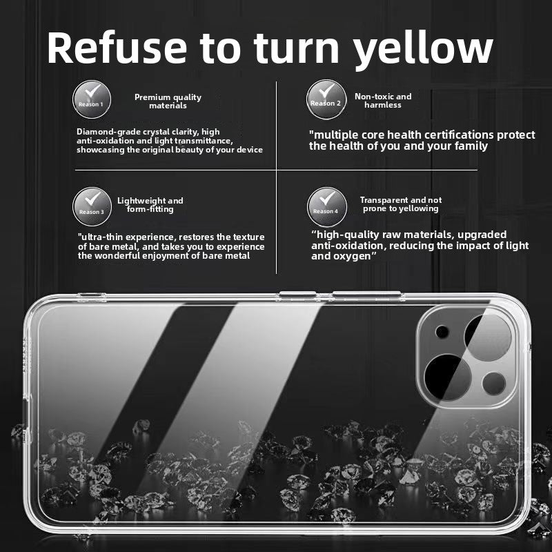 iPhone 13 Pro Max Transparent Case - Ultra-Thin Silicone Shockproof