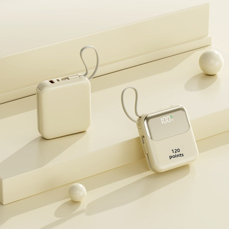 20000mAh Compact Power Bank - Built-in Cable Super Fast Charging