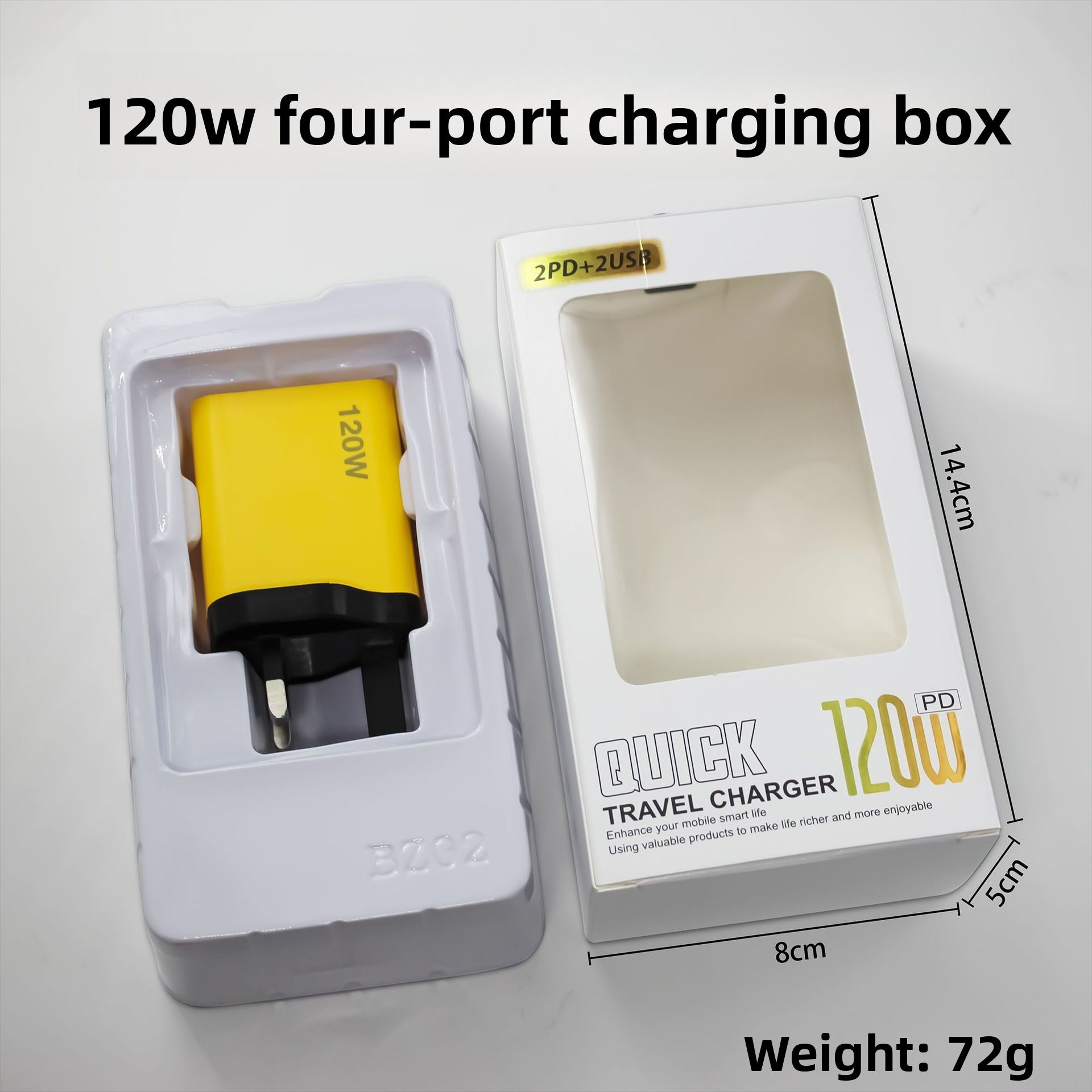 Apple Compatible 120W Multi-Port Charger US EU UK Dual Type-C Cross-Border Set