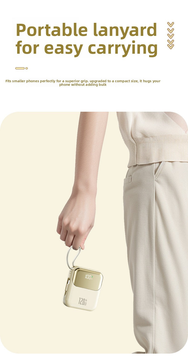 20000mAh Compact Power Bank - Built-in Cable Super Fast Charging