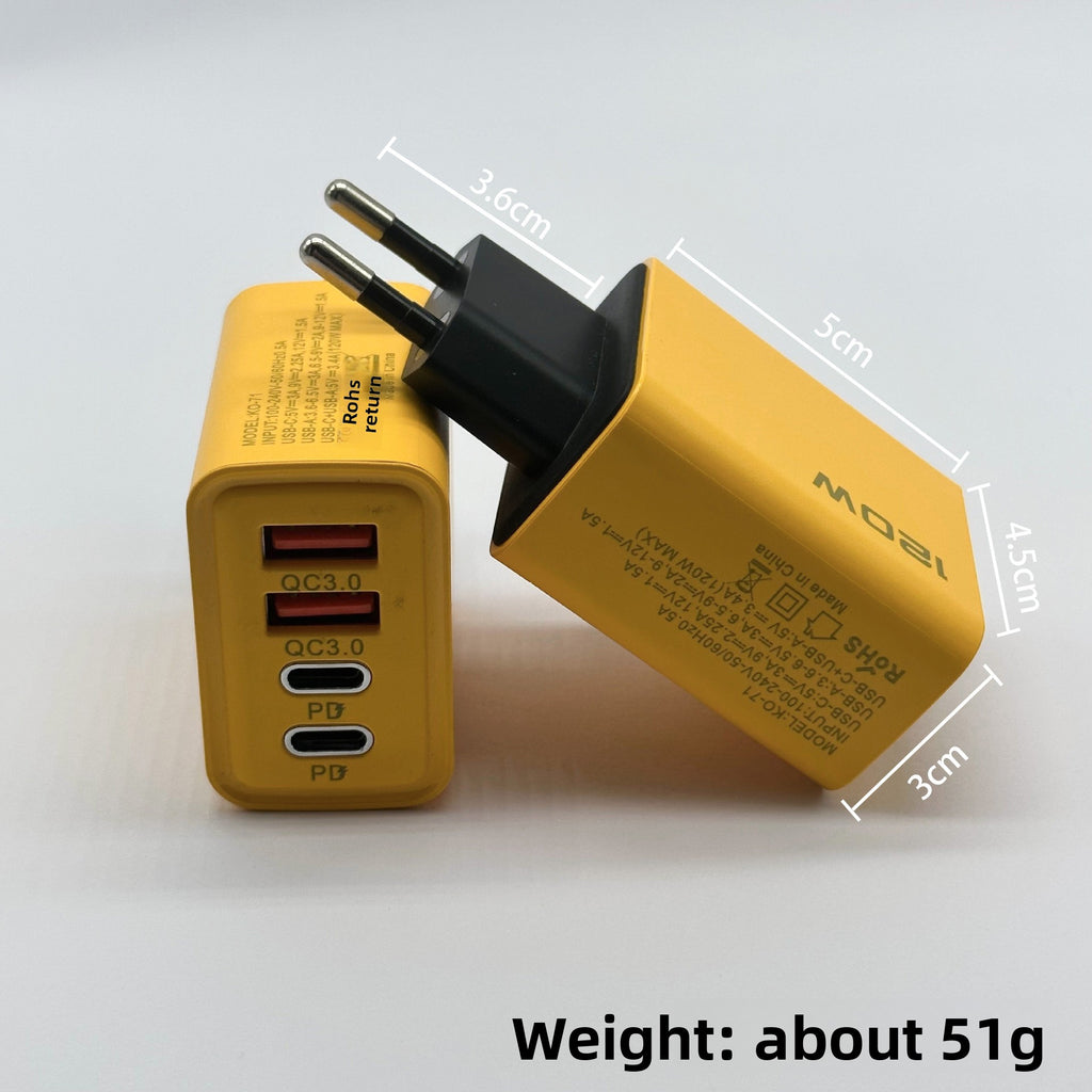 Apple Compatible 120W Multi-Port Charger US EU UK Dual Type-C Cross-Border Set