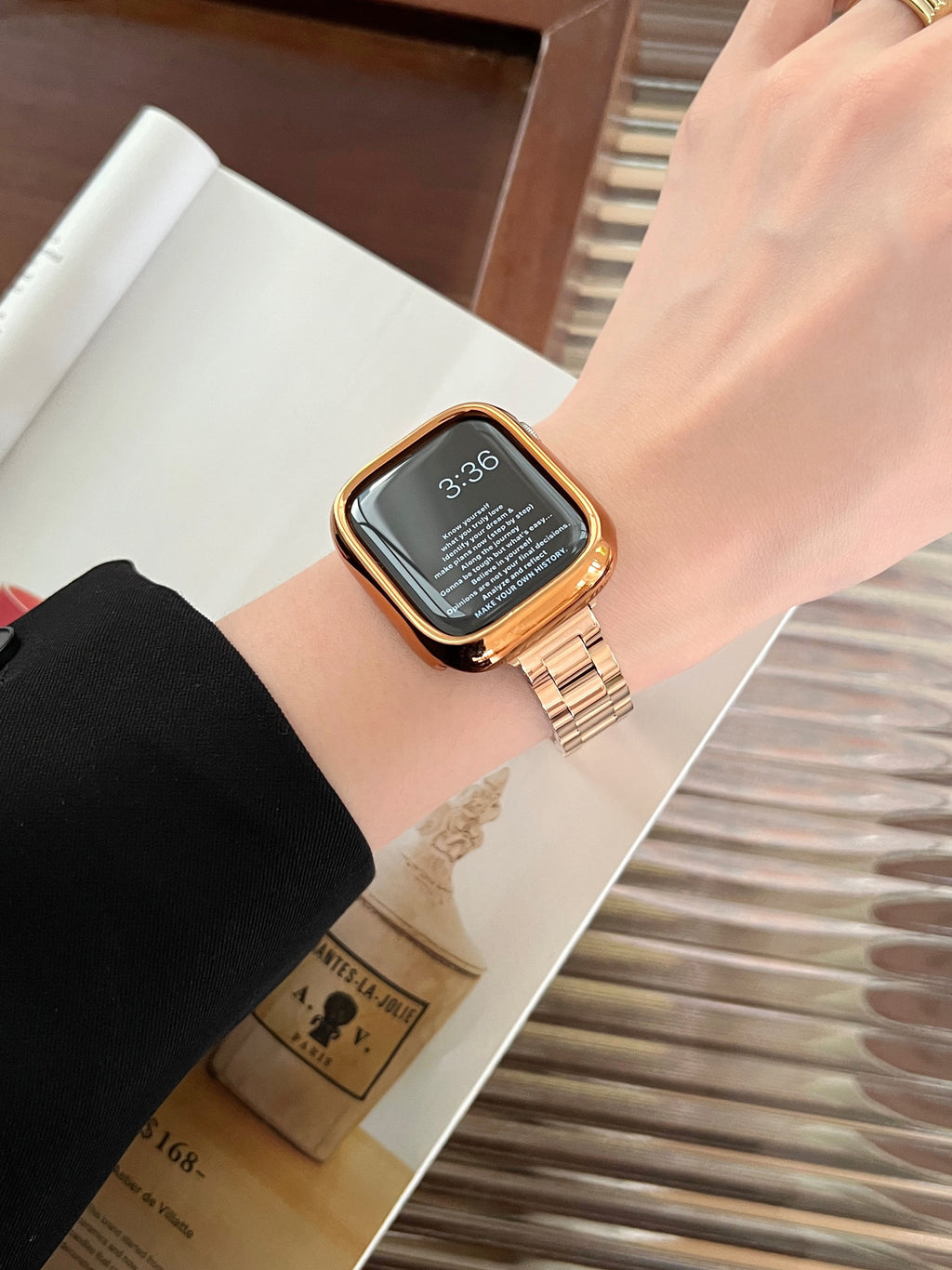 Glossy Slim Triple-Bead Stainless Band for Apple Watch