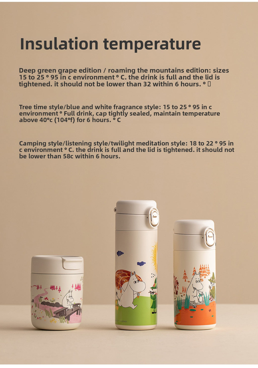 Finland Moomin Cute Portable Stainless Steel Kids Coffee Water Cup