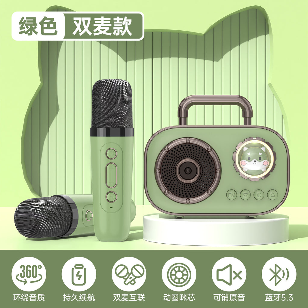 Creative Space Capsule Bluetooth Speaker Portable for Outdoor Singing with Mic