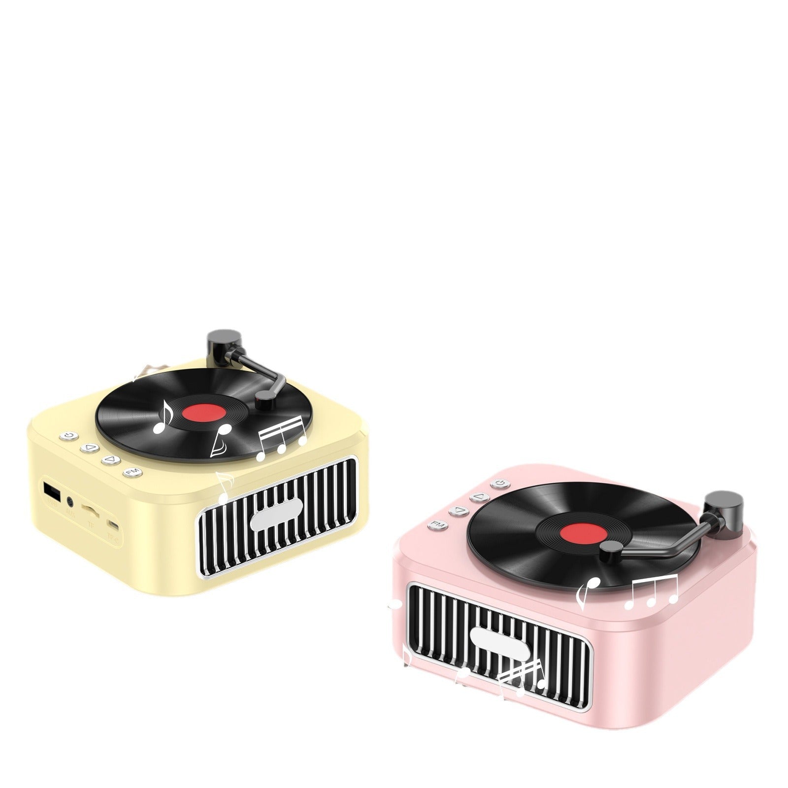 Vinyl Record Style Retro Karaoke Bluetooth Speaker Portable High Quality Sound