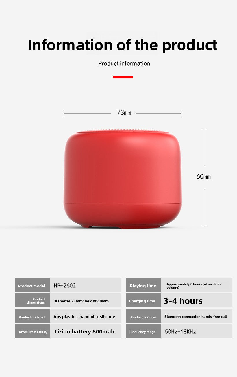 Portable Wireless Bluetooth Speaker - Waterproof Mini Subwoofer