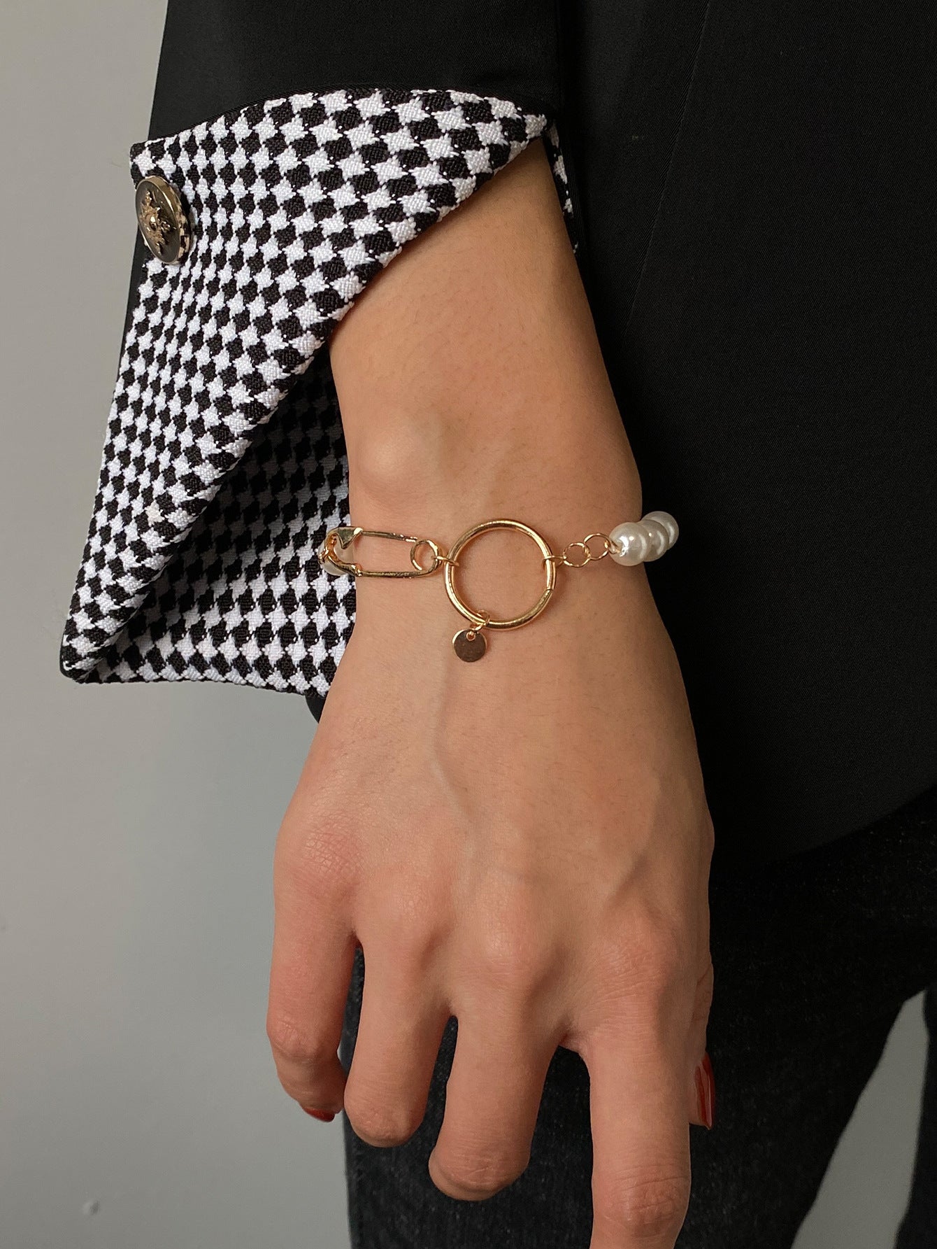 Cold Wind Inspired Personalized Pin Necklace Paper Clip Clavicle Chain Pair