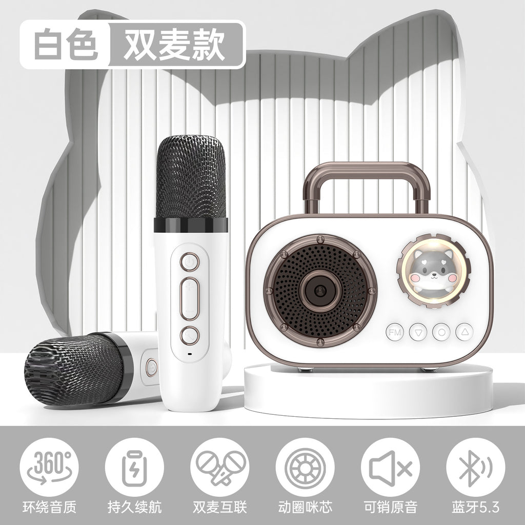 Creative Space Capsule Bluetooth Speaker Portable for Outdoor Singing with Mic