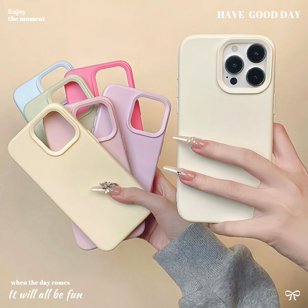 iPhone 17/15 Pro Silicone Case - Solid Color Skin Feel Shockproof