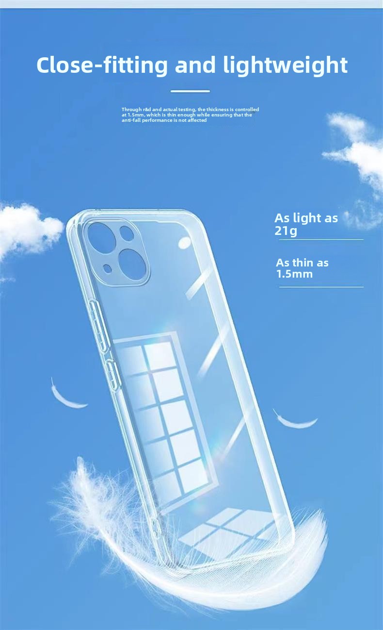 iPhone 13 Pro Max Transparent Case - Ultra-Thin Silicone Shockproof