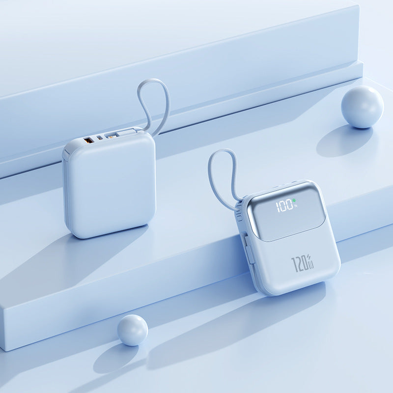20000mAh Compact Power Bank - Built-in Cable Super Fast Charging