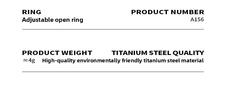 Minimalist Irregular Open Ring Titanium Steel 18k Gold Tail Ring Casting Craft Ring A156