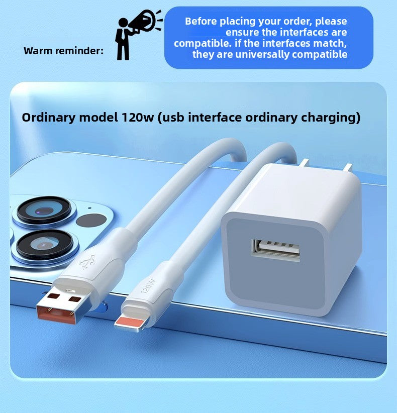120W Fast Charging Cable for iPhone 14/13/12/11 Pro/XR
