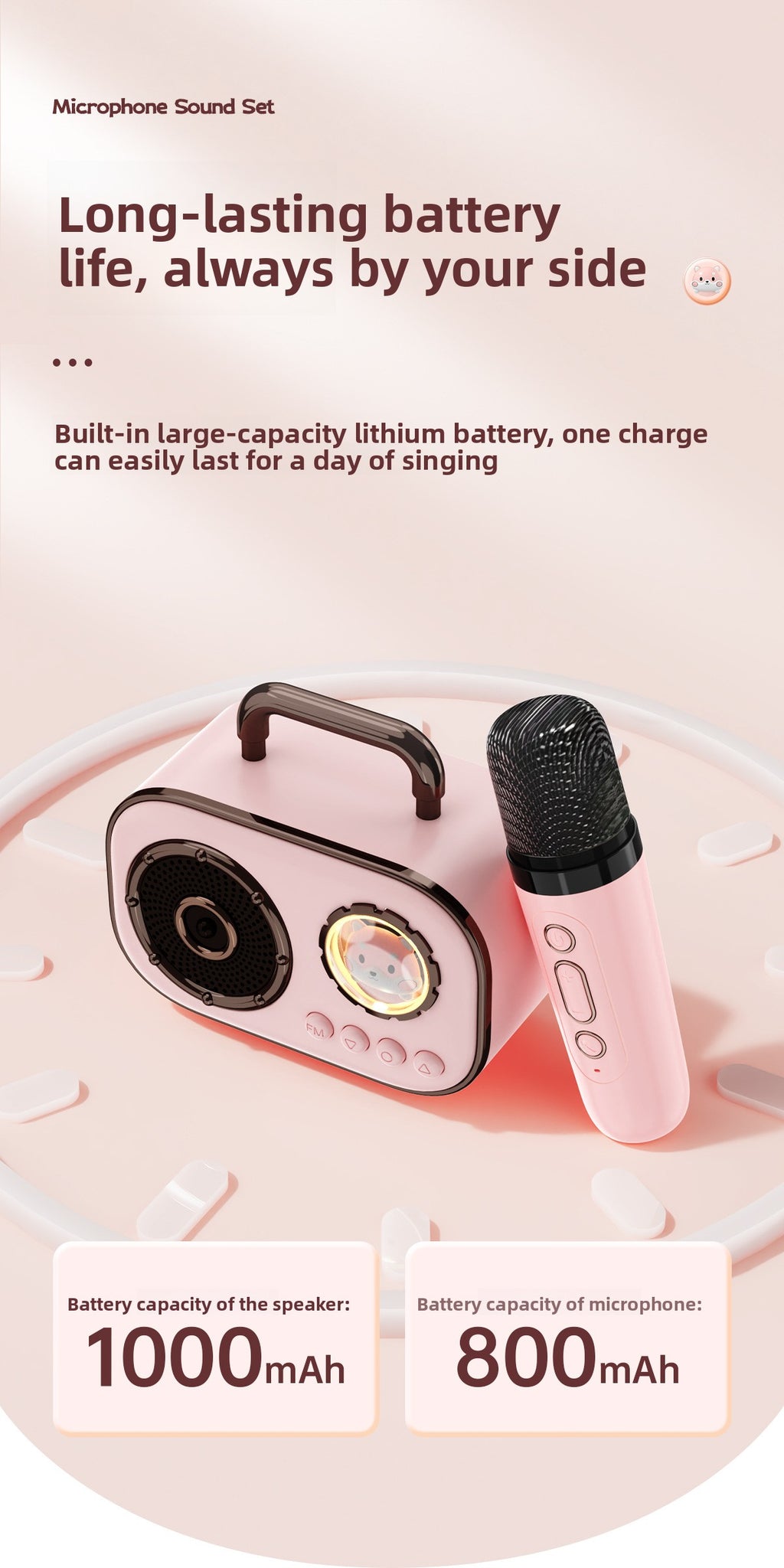 Creative Space Capsule Bluetooth Speaker Portable for Outdoor Singing with Mic