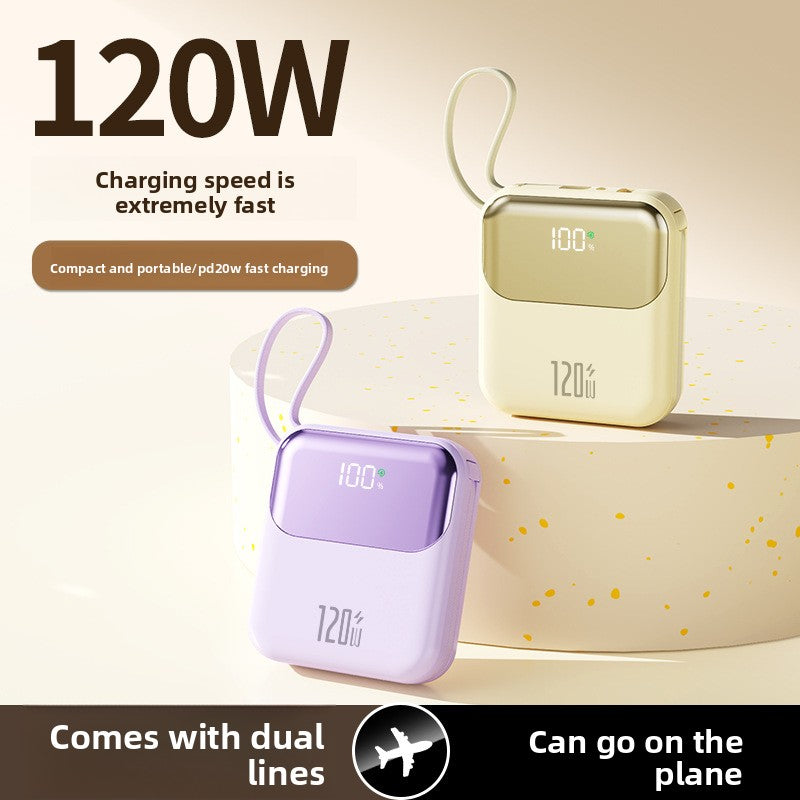 20000mAh Compact Power Bank - Built-in Cable Super Fast Charging