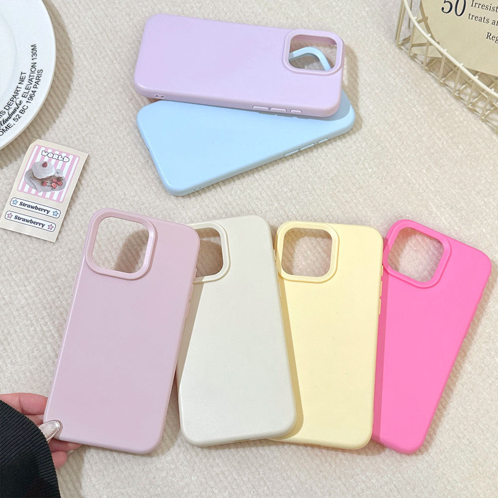 iPhone 17/15 Pro Silicone Case - Solid Color Skin Feel Shockproof