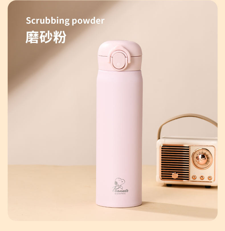 Snoopy Official Cartoon 316 Food Grade Stainless Steel Insulated Cup Portable Flip Lid Car Cup Large Capacity Water Cup