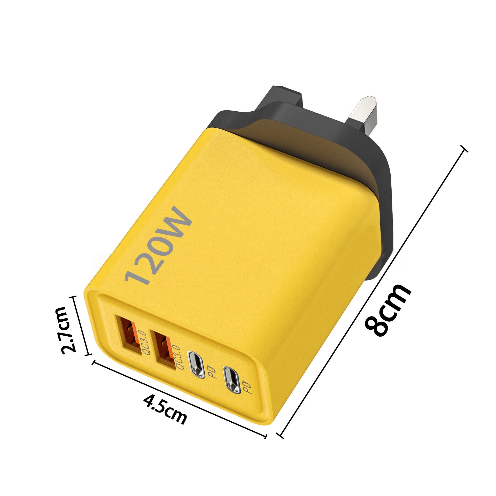 Apple Compatible 120W Multi-Port Charger US EU UK Dual Type-C Cross-Border Set