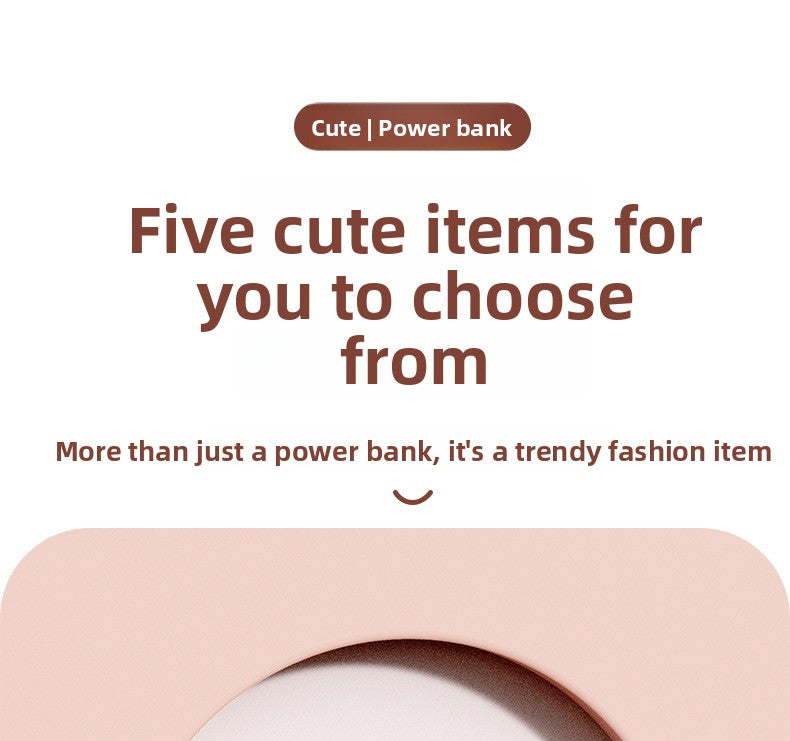 66W Cartoon Power Bank 20000mAh - Built-in Cable with Custom Logo