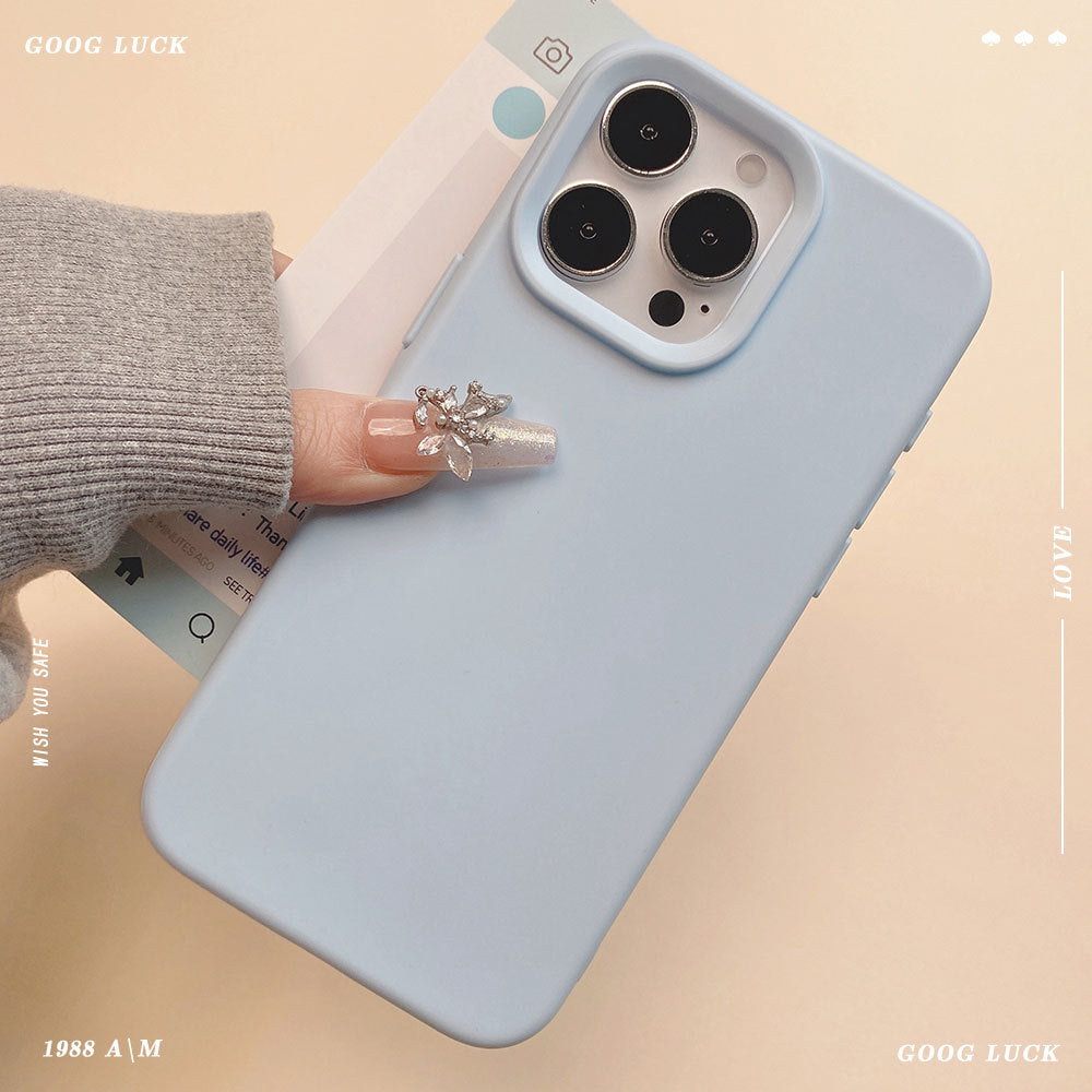 iPhone 17/15 Pro Silicone Case - Solid Color Skin Feel Shockproof