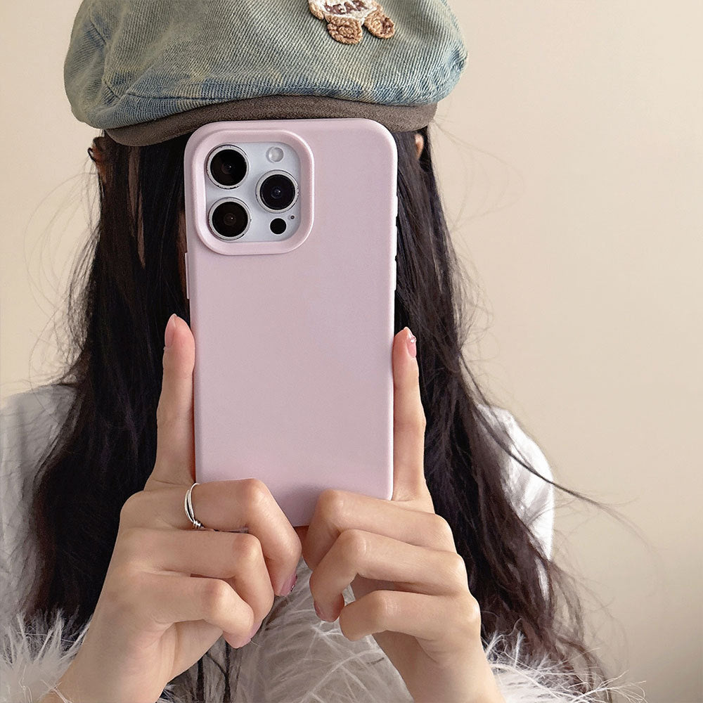 iPhone 17/15 Pro Silicone Case - Solid Color Skin Feel Shockproof