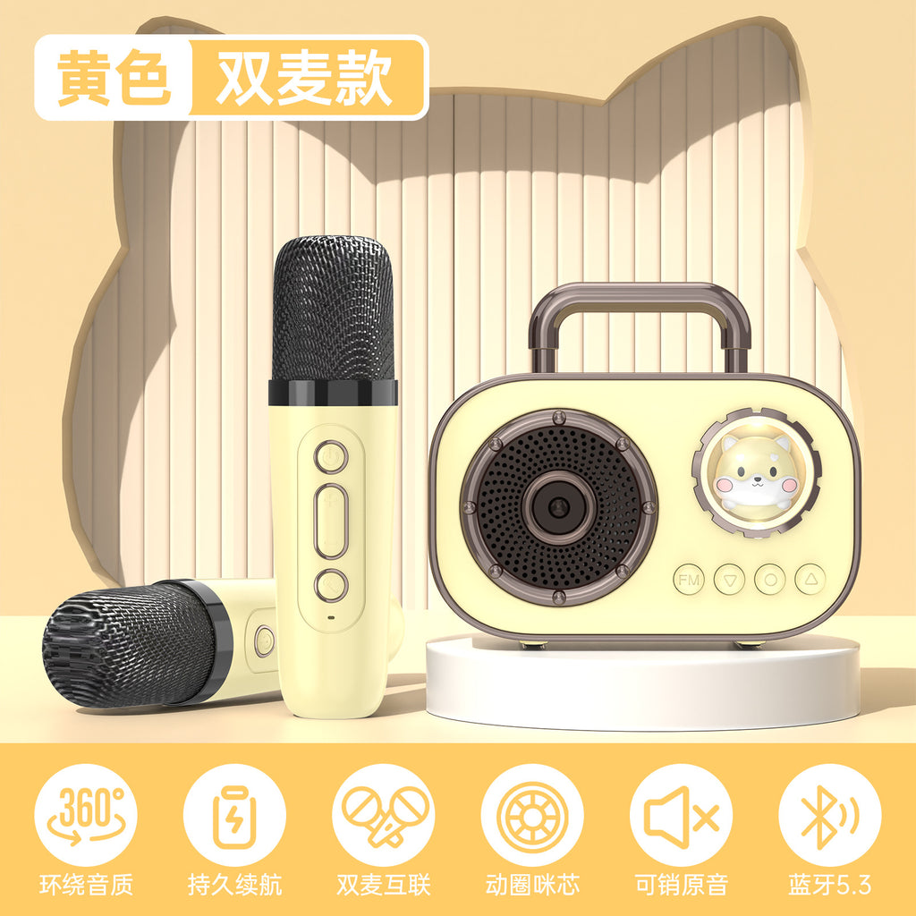 Creative Space Capsule Bluetooth Speaker Portable for Outdoor Singing with Mic