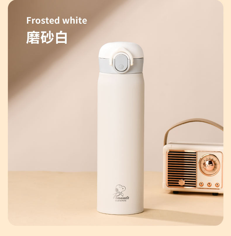 Snoopy Official Cartoon 316 Food Grade Stainless Steel Insulated Cup Portable Flip Lid Car Cup Large Capacity Water Cup