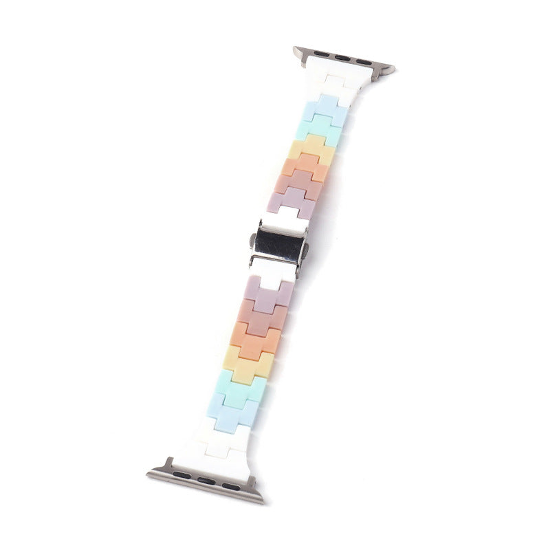 New Model Candy Rainbow Apple iWatch Resin Band for All Series