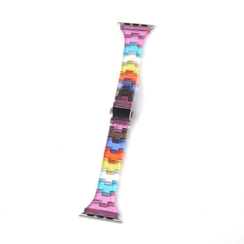 New Model Candy Rainbow Apple iWatch Resin Band for All Series