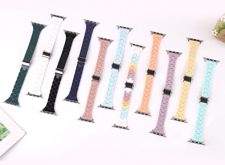New Model Candy Rainbow Apple iWatch Resin Band for All Series