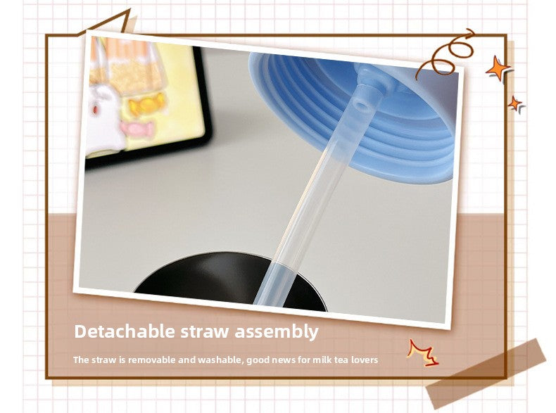 Cartoon Adorable 316 Stainless Steel Insulated Portable Cup with Pop-up Lid for Kids Travel Office