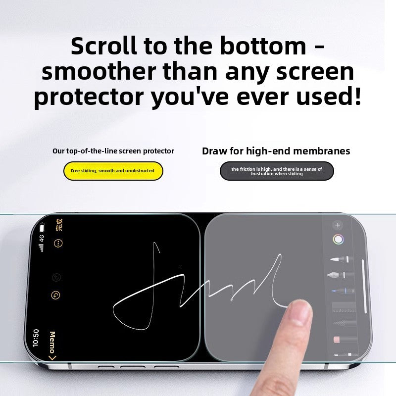 iPhone 17/16 Pro Max Tempered Glass Screen Protector - Anti-Fall Full Coverage