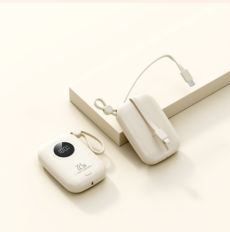 22.5W Power Bank 20000mAh - Built-in Cable for Outdoor Use