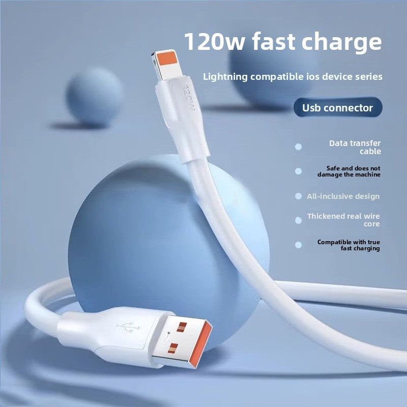 120W Fast Charging Cable for iPhone 14/13/12/11 Pro/XR
