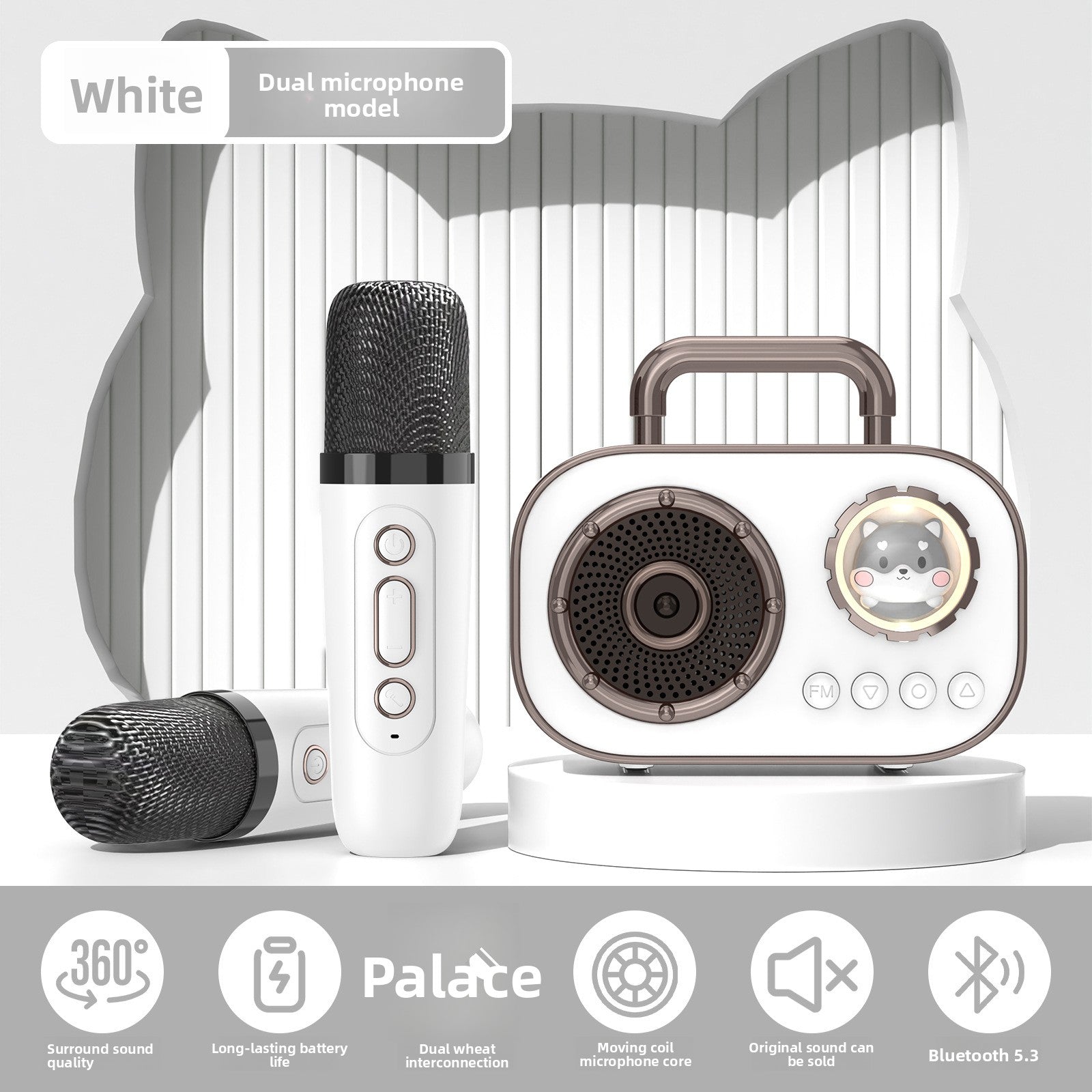 Creative Space Capsule Bluetooth Speaker Portable for Outdoor Singing with Mic