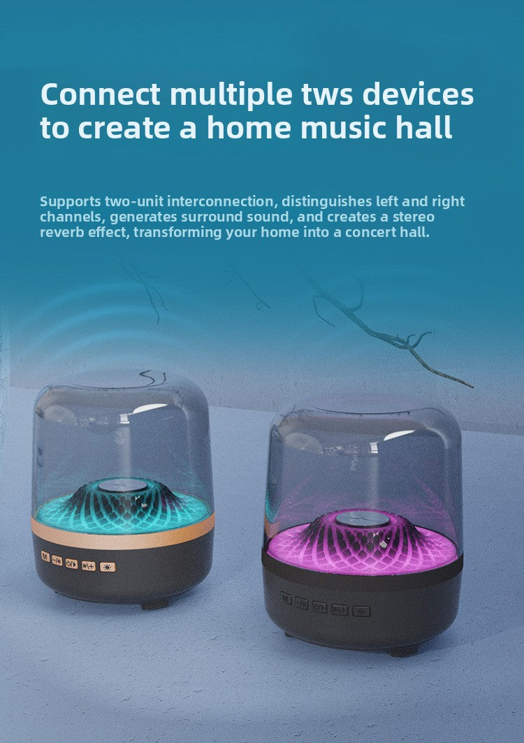 Wireless Bluetooth Speaker with RGB Light - Desktop Subwoofer