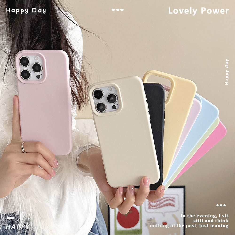 iPhone 17/15 Pro Silicone Case - Solid Color Skin Feel Shockproof