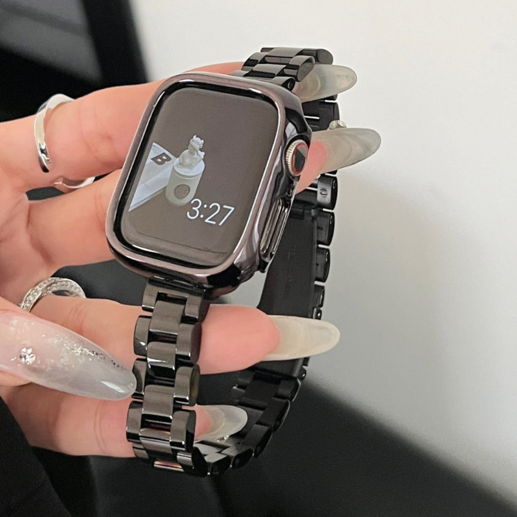 Glossy Slim Triple-Bead Stainless Band for Apple Watch