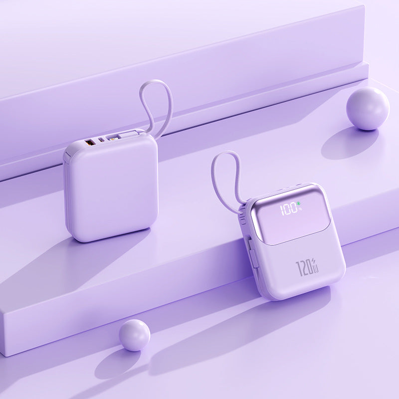 20000mAh Compact Power Bank - Built-in Cable Super Fast Charging