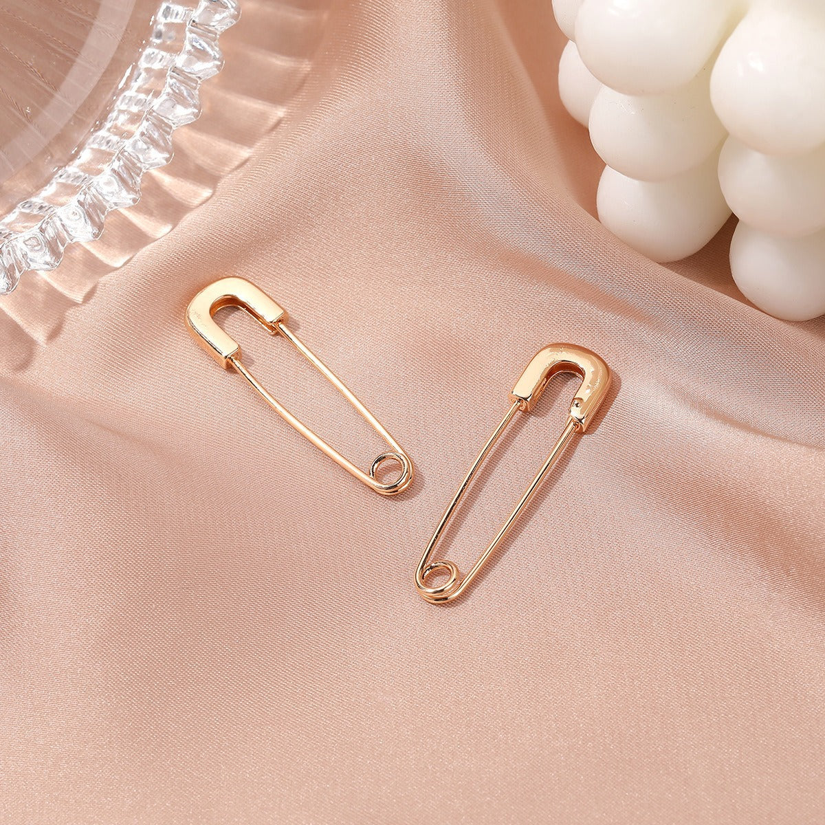 Cold Wind Inspired Personalized Pin Necklace Paper Clip Clavicle Chain Pair