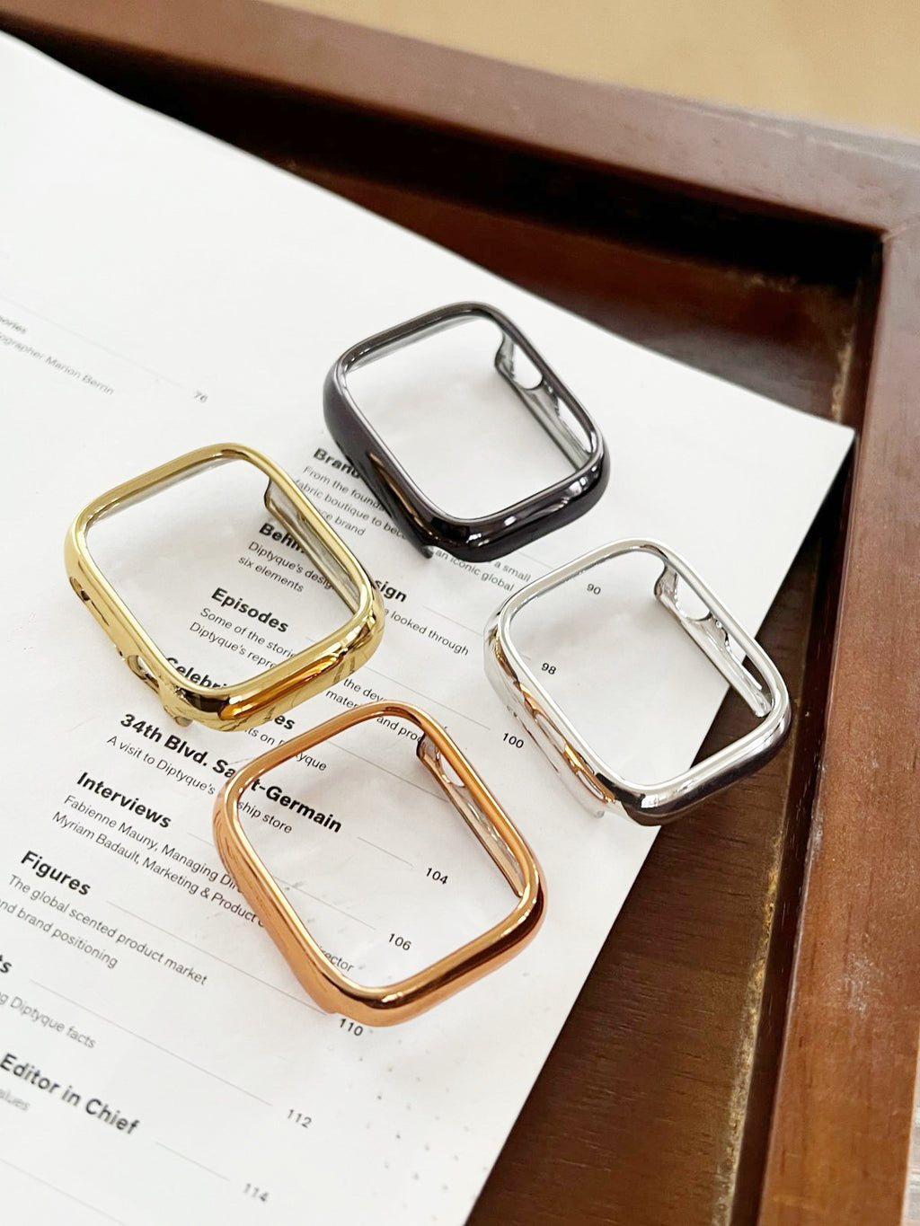 Glossy Slim Triple-Bead Stainless Band for Apple Watch