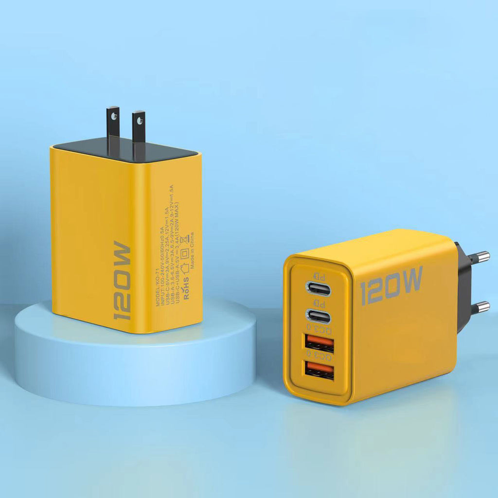 Apple Compatible 120W Multi-Port Charger US EU UK Dual Type-C Cross-Border Set