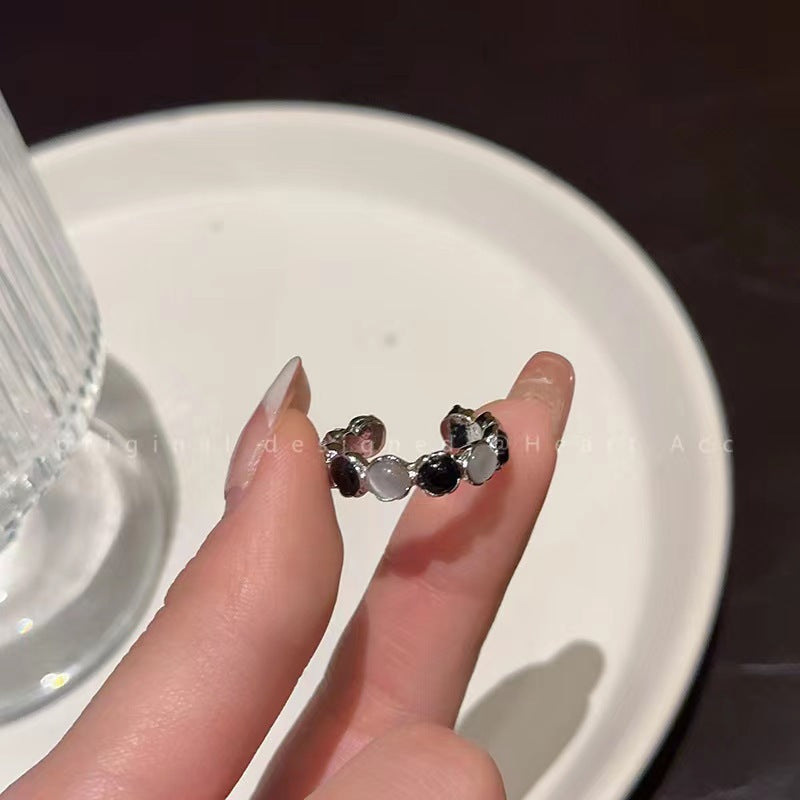 Women's Imitation Cat's Eye Stone Star Couple Ring Trendy Index Finger Niche Wholesale