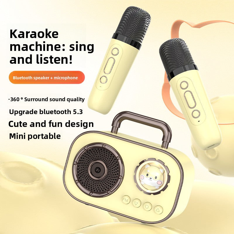 Creative Space Capsule Bluetooth Speaker Portable for Outdoor Singing with Mic