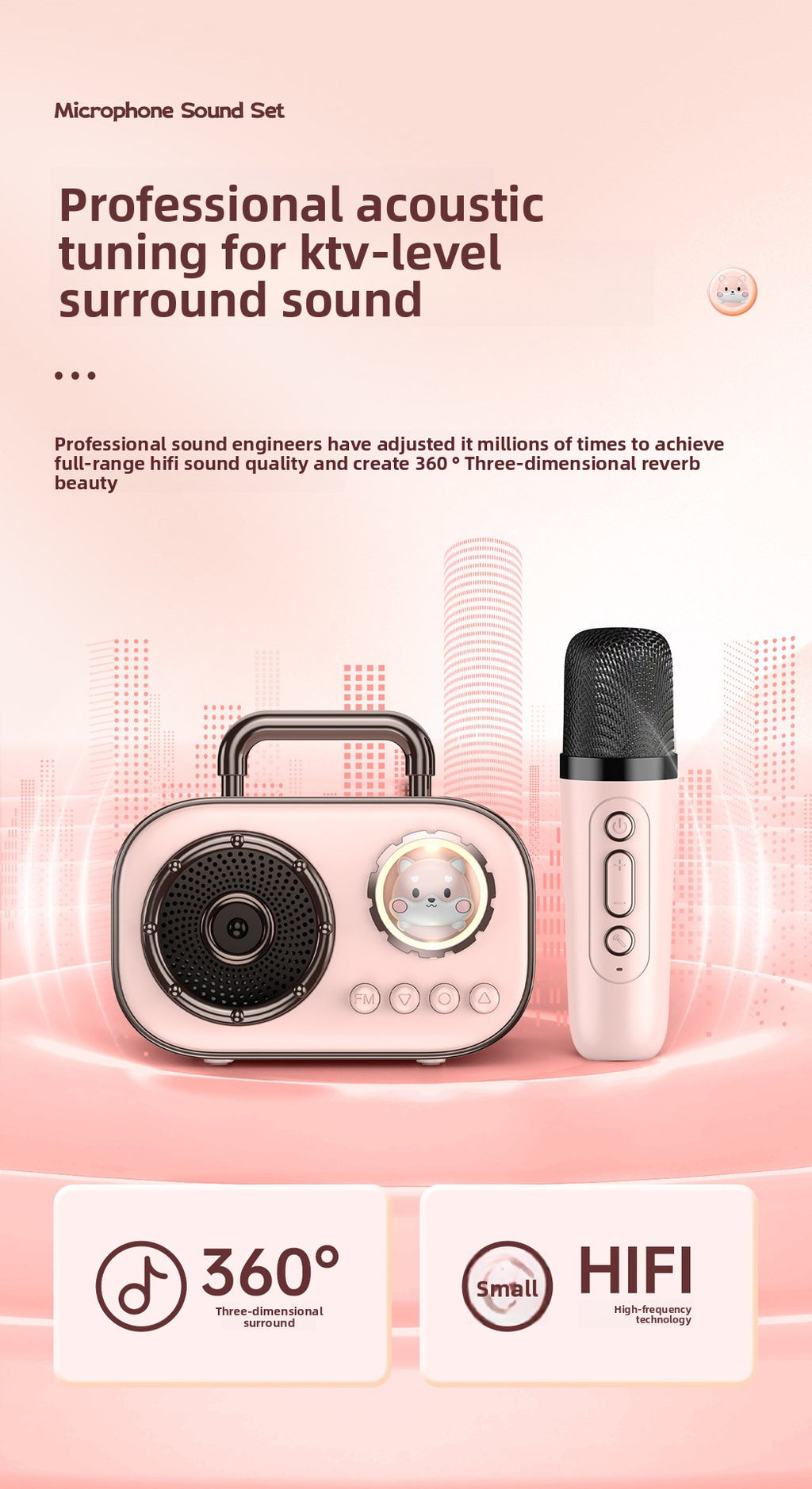 Creative Space Capsule Bluetooth Speaker Portable for Outdoor Singing with Mic