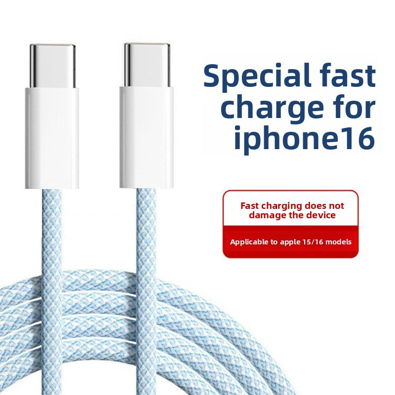 PD60W Fast Charging Cable - Type-C Braided for iPhone 16/15