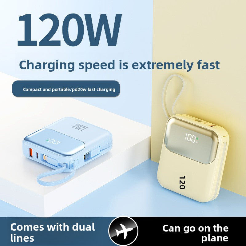 20000mAh Compact Power Bank - Built-in Cable Super Fast Charging